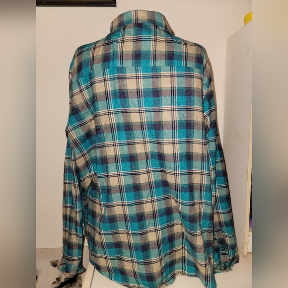 Rustic Ridge Fleece lined flannel, Size 2XL, Teal, Pockets - Picture 2 of 11